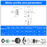 Moteur pas à pas hybride RB NEMA14 avec moteur électrique à courant continu 2 phases à couple élevé personnalisé 3.8V 0.45A pour Drone pour imprimante