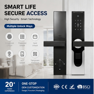 Serrure de porte haut de gamme, déverrouillage intelligent par mot de passe, contrôle par application TT, serrures d'appartement en alliage d'aluminium - Product Image 2