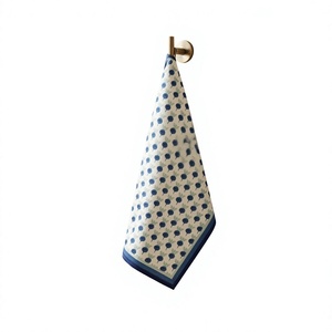 Serviette de cuisine à imprimé oiseaux en viscose et lin, serviette suspendue pour la maison - Product Image 1