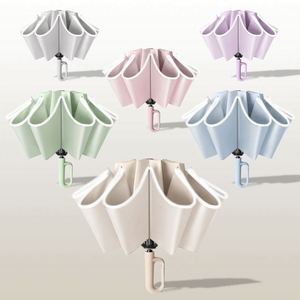 Parapluie de voyage coupe-vent à poignée inversée de haute qualité, très vendu, avec impression de logo - Product Image 3
