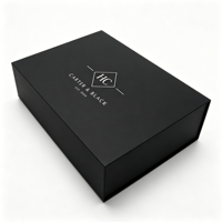 Boîte d'emballage rigide pliable élégante avec fermeture magnétique, boîte cadeau de luxe personnalisée avec logo pour la mode