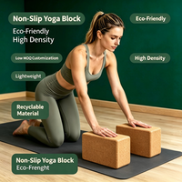 Prix d'usine compétitifs, brique de yoga en chêne écologique, légère, portable, durable, brique de Pilates pour studio, facile à nettoyer