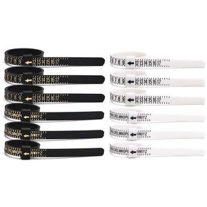 사용자 정의 로고 링 사이저 핑거 게이지 측정 눈금자 스케일 미국/영국/EU 링을위한 판촉 플라스틱 보석 측정 도구 - Product Image 1