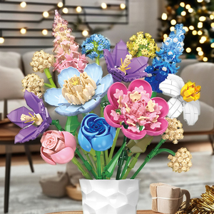 Jie Sao Jj9092 Ngày Của Mẹ Quà Tặng Xây Dựng Khối Hoa Bó Hoa Cụm De Khối Xây Dựng De Xây Dựng Hoa Xây Dựng Khối - Product Image 6