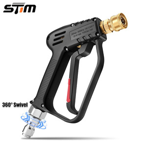 Stim High Pressure Washer Gun 4000Psi 280Bar Heavy Duty Car Wash <b>Spray</b> Gun With 360 Swivel Nozzle - Product Image 1