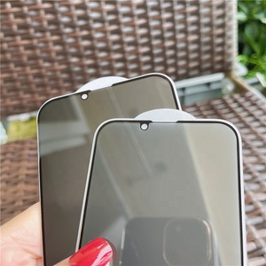 Accessoire de téléphone portable compatible, protection d'écran en verre trempé anti-espionnage de qualité 9D 18D, couverture complète pour iPhone 15 - Product Image 6