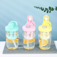 Vente d'usine sans BPA Gym bouteille d'eau Logo personnalisé Portable sport Shaker tasse paille pour activités de plein air verres en plastique