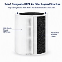 Filter Pengganti HEPA Asli H13 untuk Pembersih Udara 211i Max, Filter 3-in-1 untuk Partikel, Karbon Aktif, dan Asap, Ramah Lingkungan untuk Rumah Tangga