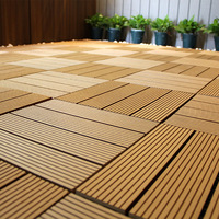 Dalles de terrasse en composite bois-plastique (WPC) étanches, à emboîtement, pour intérieur et extérieur, 300*300mm, vente en gros