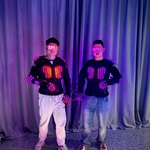 Flash LED armure lumineuse Costume Cospaly atmosphère cyclisme Fluorescent vêtements boîte de nuit bar scène Performance tenue - Product Image 6