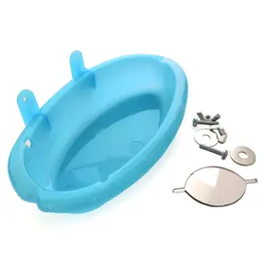 Toptan taşınabilir plastik kuş küvet kuş duş küvet ayna oyuncaklar kuş banyosu ile