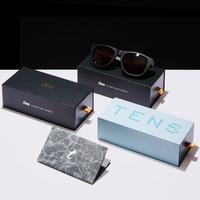 Boîte cadeau en carton rigide avec tiroir coulissant pour lunettes de soleil, logo imprimé sur mesure