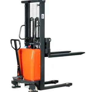 Carrello elevatore elettrico impilabile semi-elettrico sollevamento auto ricarica logistica magazzino pallet auto