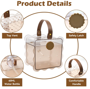 Cage portable pour petits animaux Golden Bear, pour les chinchillas, en matériau PC écologique, durable, étui de transport pour les voyages - Product Image 4