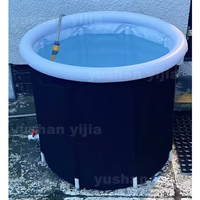 Baignoire de trempage à froid gonflable pliable et portable en PVC pour adultes, idéale pour la maison et la salle de sport, gain de place