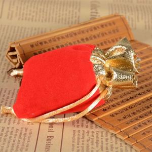 Sac en coton à cordon en velours personnalisé avec logo, bordure dorée Phnom Penh, pour bonbons et bijoux, idéal pour Noël et les cadeaux de mariage - Product Image 2
