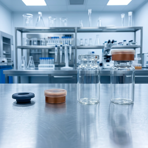 Peptide Clear <b>Glass</b> <b>Bottle</b> OEM ODM Empty <b>Glass</b> Vial Transparent Container <b>with</b> Rubber <b>Stopper</b> Seal - Product Image 1