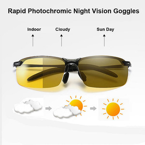 نظارات شمسية للرجال والنساء بشعار مخصص، عدسات متغيرة اللون، نظارات قيادة أنيقة، نظارات شمسية مستقطبة متغيرة اللون للرؤية الليلية - Product Image 4