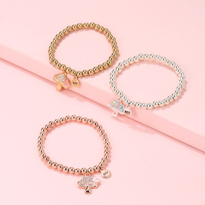 Bracelet élastique mignon en alliage avec pendentif champignon, perles, cadeau de bijoux doux pour maman, fille, meilleure amie - Product Image 4