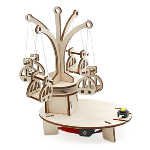 Kit de Ciencia de Silla Giratoria de Madera, Juguete Educativo de Ensamblaje Manual para Niños de 7-9 Años, Modelo de Aprendizaje STEAM con Forma de Planta - Product Image 1