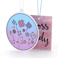 Diffuseur de parfum pour voiture en papier suspendu avec logo personnalisé, écologique, pour la décoration intérieure de véhicule de luxe