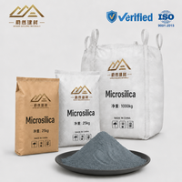 Microsilice de qualité supérieure 94% SiO2, qualité béton, gris clair, améliorant la durabilité, résistant à la corrosion, en vrac, fumée de silice