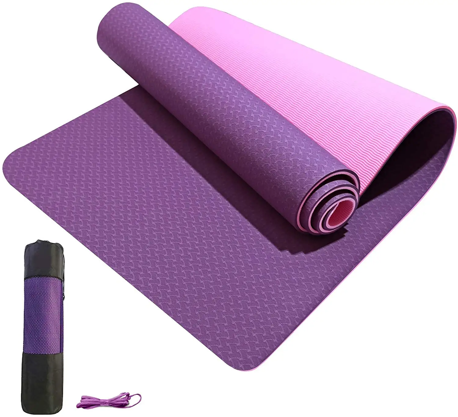 Eco-friendly Tpe Gym Pilates Mats tapis tapete de yoga Non-slip Sweat Absorbent Gymnastics Fitness Exercise Foldable Yoga Mat