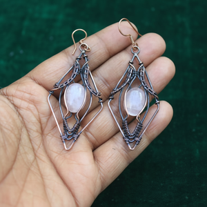 Multi Gemstone Wire Wrapped Earring Wholesale Earring Brass Earring <b>Jewelry</b> Multiple Choice Earring Valentine Day Gift Earring - Product Image 1
