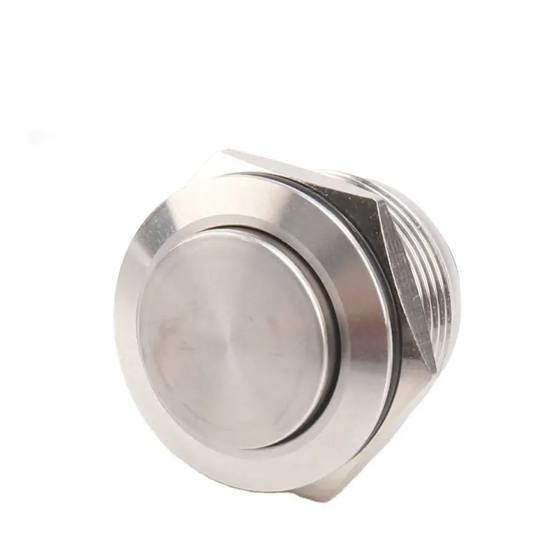 19MM Round Switch High Head Screw Pin Metal Push Button Momentary Latching Switch