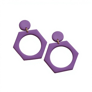 Custom Handmade Resin <b>Earrings</b> with Artistic Design, Unique Statement Jewelry and Fashion Accessory - Product Image 1