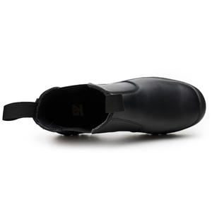 Chaussures de sécurité en cuir véritable noir, anti-perforation, imperméables, avec embout en fer, pour le travail, prix de gros abordable, nouveauté - Product Image 5