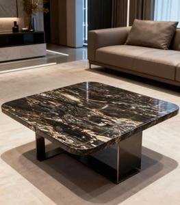 Encimera de Granito Negro Dorado y Mármol Dorado Cósmico de Piedra Natural Pulida de Alta Calidad para Mesa de Comedor - Product Image 5
