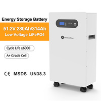 Système de panneaux solaires 51,2 V 280 Ah 314 Ah 15 kWh, batteries lithium-ion Lifepo4, panneaux solaires avec batterie de secours solaire domestique