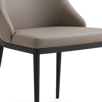 Chaise de salle à manger moderne rembourrée sans accoudoirs, chaise d'appoint avec pieds en bois, mobilier de salle à manger pour restaurant