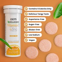 WELLBODY OEM/ODM comprimés effervescents vitaminiques quotidiens sans gluten comprimés effervescents vitamine C vitamine D et zinc