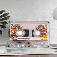 Pemutar Kaset Transparan Retro Pemutar Audio MP3 Radio AM FM Bertenaga USB
