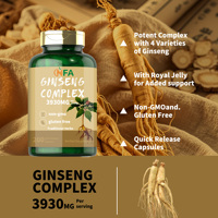 Cápsulas de Ginseng Complejo Premium de Venta Caliente 3930MG Potentes, Sin OGM y Sin Gluten, de Liberación Rápida para una Absorción Veloz