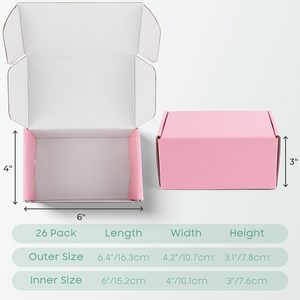 กล่องกระดาษลูกฟูกสีชมพูอเนกประสง<span class=keywords><strong>ค</strong></span>์กันน้ำที่เก็บของได้สำหรับงานฝีมือในสำนักงานที่บ้าน - Product Image 2