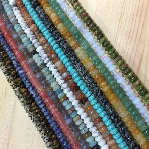 Wholesale Mixed materials and colors Natural Stone jewelry Beads polished 10x6mm Hole:Approx 1.5mm Approx 67PCs/Strand 1470884