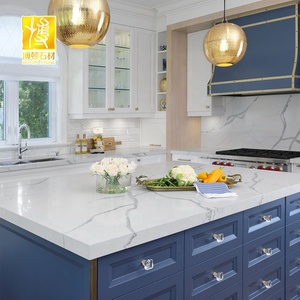 BOTON STONE Factory Modern Table Top Artificial Calacatta Quartz Slab Stone Countertop White Kitchen <strong>Work</strong> Top - Product Image 3