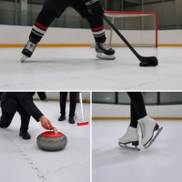 Panneaux de glace synthétique UHMWPE, planches de patinoire artificielle, joint en queue d'aronde usiné CNC