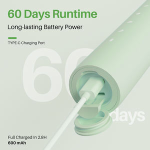 Spazzolino da denti elettrico sonico con 5 modalità di frequenza meno intorpidimento manico ricaricabile spazzolino da denti - Product Image 2