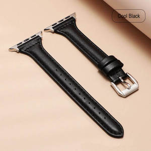 Se Series 8 <span class=keywords><strong>7</strong></span> 6 5 Bracelet Petite Taille 42mm 44mm <span class=keywords><strong>45m</strong></span> Ultra 49mm bracelet en cuir véritable souple pour montre téléphone - Product Image 5