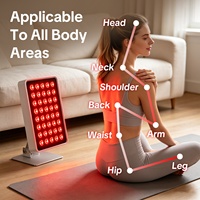 Panneau de luminothérapie portable à 6 longueurs d'onde, en alliage d'aluminium, thérapie par lumière infrarouge pour soulager les douleurs musculaires et les soins de la peau