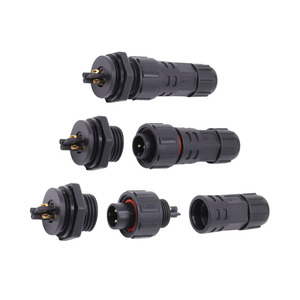 Conector de Cableado LED Impermeable IP68 AOHUA M16 de 2, 3, 4 y 5 Pines, Macho y <span class=keywords><strong>Hembra</strong></span>, con Bloqueo <span class=keywords><strong>Roscado</strong></span> - Product Image 2