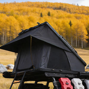 Carpa de techo impermeable con apertura lateral tipo concha, carpa de techo rígida para 3-4 personas, para acampar. - Product Image 1