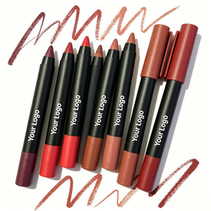 Velvet Lip Liner <b>Lipstick</b> Pen Matte Pencil Waterproof Long Lasting <b>Custom</b> Logo Vegan Lip Makeup - Product Image 1