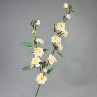 Fleur artificielle de camélia en soie à 2 têtes, à tige haute, pour décoration de mariage et aménagement paysager, branche de camélia artificielle en gros