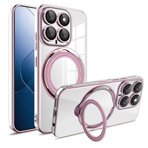 Coque arrière magnétique plaquée transparente à 360 ° pour Xiaomi 14 Ultra <span class=keywords><strong>Pro</strong></span> 14T 13T <span class=keywords><strong>Poco</strong></span> F6 X6 <span class=keywords><strong>Pro</strong></span> Redmi K70 14C - Product Image 1