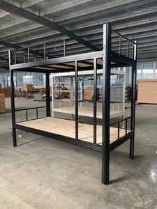 重型金属双层床，双人床加双人床，钢制双层床框架，中国制造 - Product Image 4